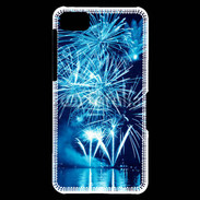 Coque Blackberry Z10 Feu d'artifice en noir et bleu