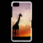 Coque Blackberry Z10 Girafe au couché de soleil