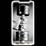 Coque LG P990 Passion Musculation en noir et blanc