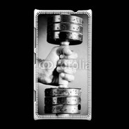 Coque Nokia Lumia 520 Passion Musculation en noir et blanc