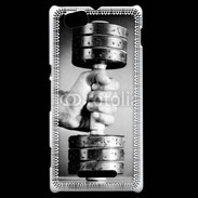 Coque Sony Xperia M Passion Musculation en noir et blanc