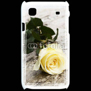 Coque Samsung Galaxy S Belle rose Jaune 50