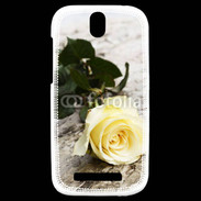 Coque HTC One SV Belle rose Jaune 50