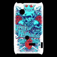 Coque Sony Xperia Typo Tête de Mort Your Highness