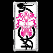 Coque Sony Xperia M Tête de Mort Tatouage 10