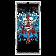 Coque Sony Xperia U Tête de Mort Believe or Suffer