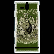 Coque Sony Xperia U Tête de Mort Army of God