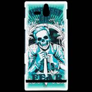 Coque Sony Xperia U Tête de Mort Harvest of fear