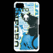 Coque Blackberry Z10 Tête de Mort Chat noir
