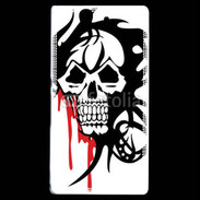 Coque Sony Xperia Z Tête de Mort Bloody