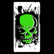 Coque LG Optimus L9 Tête de mort en vert et noir