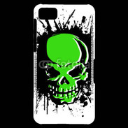 Coque Blackberry Z10 Tête de mort en vert et noir