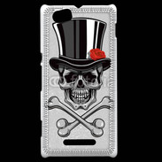 Coque Sony Xperia M Tête de Mort avec classe