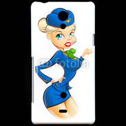 Coque Sony Xperia T Hôtesse de l'air