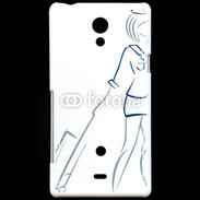 Coque Sony Xperia T Hôtesse de l'air 2