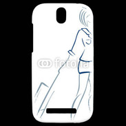 Coque HTC One SV Hôtesse de l'air 2