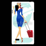 Coque LG Optimus L9 Hôtesse de l'air 3
