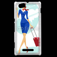 Coque Sony Xperia M Hôtesse de l'air 3