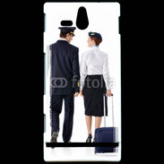 Coque Sony Xperia U Commandant de bord et hôtesse de l'air