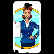 Coque Samsung Galaxy Note 2 Hôtesse de l'air 5