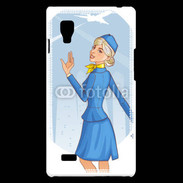 Coque LG Optimus L9 Hôtesse de l'air 6