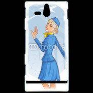 Coque Sony Xperia U Hôtesse de l'air 6