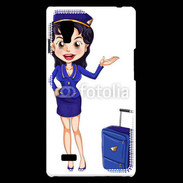 Coque LG Optimus L9 Hôtesse de l'air 7