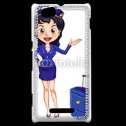 Coque Sony Xperia M Hôtesse de l'air 7