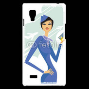 Coque LG Optimus L9 Hôtesse de l'air 8