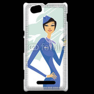 Coque Sony Xperia M Hôtesse de l'air 8