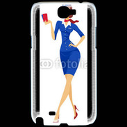 Coque Samsung Galaxy Note 2 Hôtesse de l'air 9