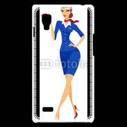 Coque LG Optimus L9 Hôtesse de l'air 9