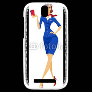 Coque HTC One SV Hôtesse de l'air 9