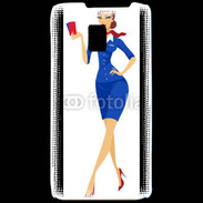 Coque LG P990 Hôtesse de l'air 9