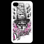 Coque iPhone 4 / iPhone 4S Tête de Mort Difficult