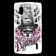 Coque LG Nexus 4 Tête de Mort Difficult