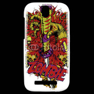Coque HTC One SV Tête de Mort Zombie 35