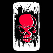 Coque LG Nexus 4 Tête de Mort en Rouge et Noir