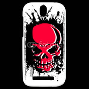 Coque HTC One SV Tête de Mort en Rouge et Noir
