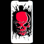 Coque LG P990 Tête de Mort en Rouge et Noir