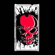 Coque Nokia Lumia 520 Tête de Mort en Rouge et Noir