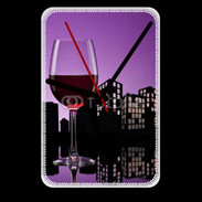 Grande pendule murale Verre de vin rouge