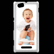 Coque Sony Xperia M Bébé accro au mobile