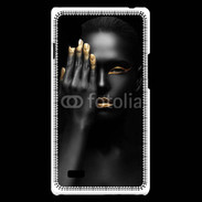 Coque LG Optimus L9 Fashion en noir et or