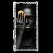 Coque Sony Xperia M Fashion en noir et or