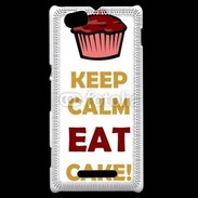 Coque Sony Xperia M Keep calm eat cake