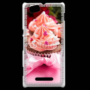 Coque Sony Xperia M Cupcake et ruban rose