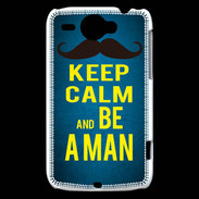 Coque HTC Wildfire G8 Keep Calm Be a Man Bleu