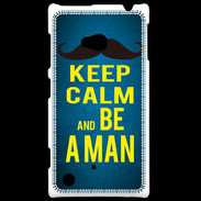 Coque Nokia Lumia 720 Keep Calm Be a Man Bleu