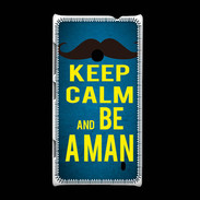 Coque Nokia Lumia 520 Keep Calm Be a Man Bleu